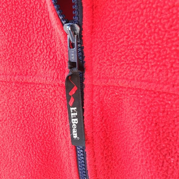 vintage l.l. bean outdoors fleece vest - red - small - Picture 3 of 8